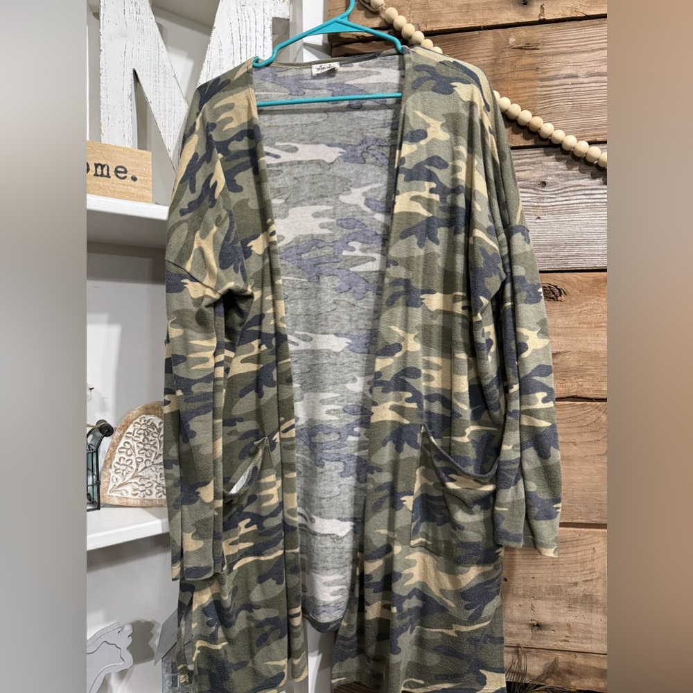 Texas True Long Camo Cardigan